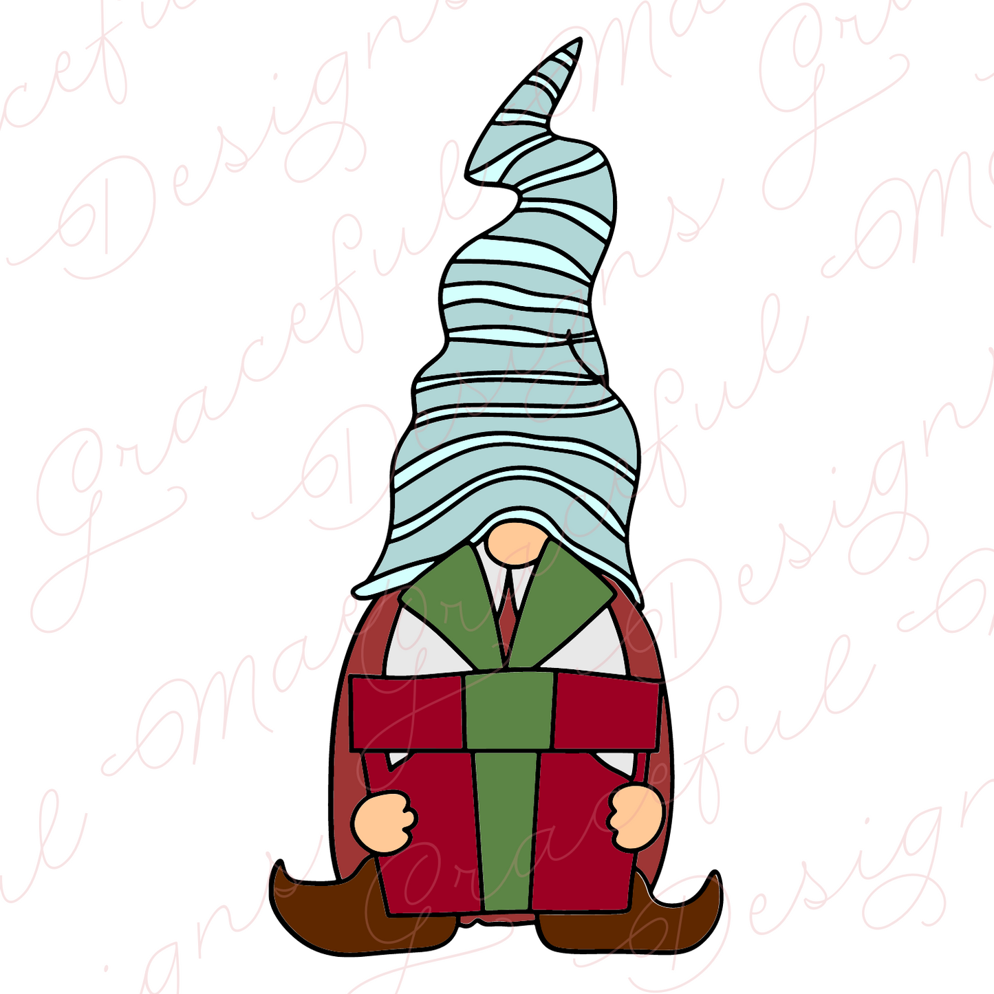 Gnome With Present SVG