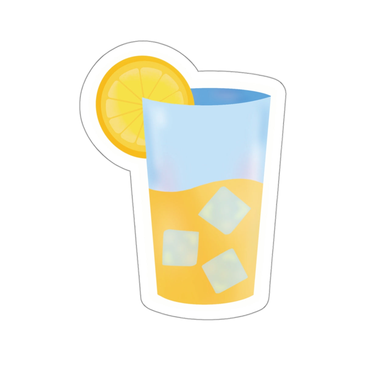 Glass of Lemonade Kiss-Cut Sticker