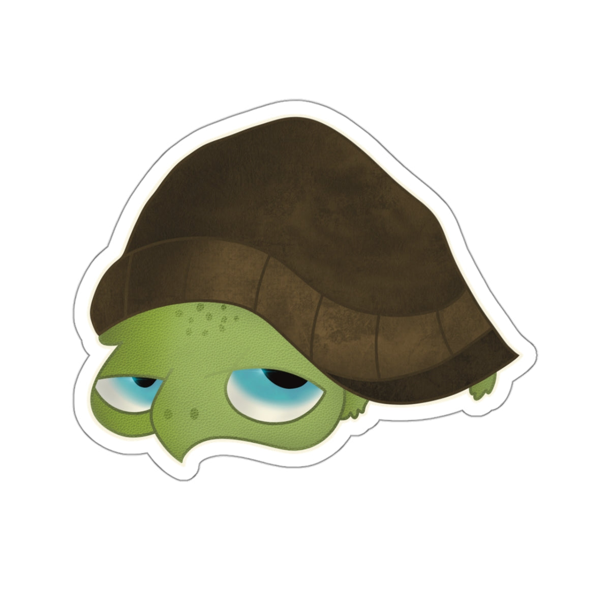 Annoyed Turtle Kiss-Cut Sticker