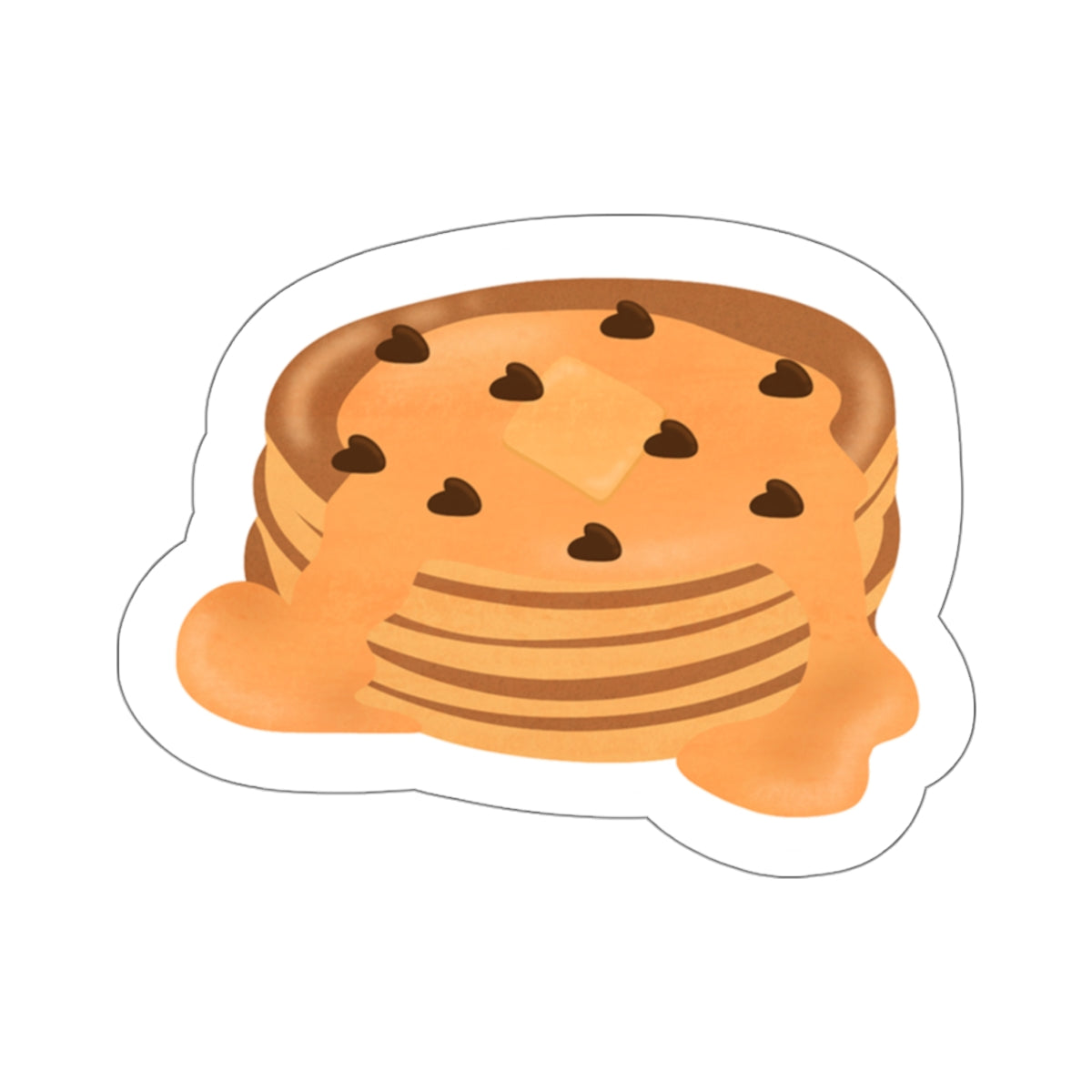 Chocolate Chip Pancakes Kiss-Cut Sticker