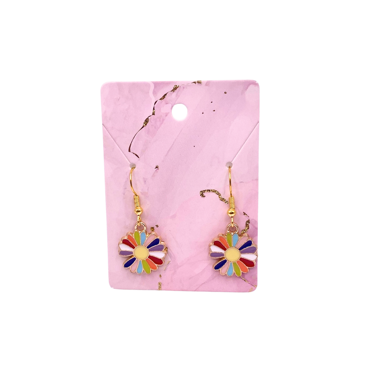 Rainbow Daisy Earrings