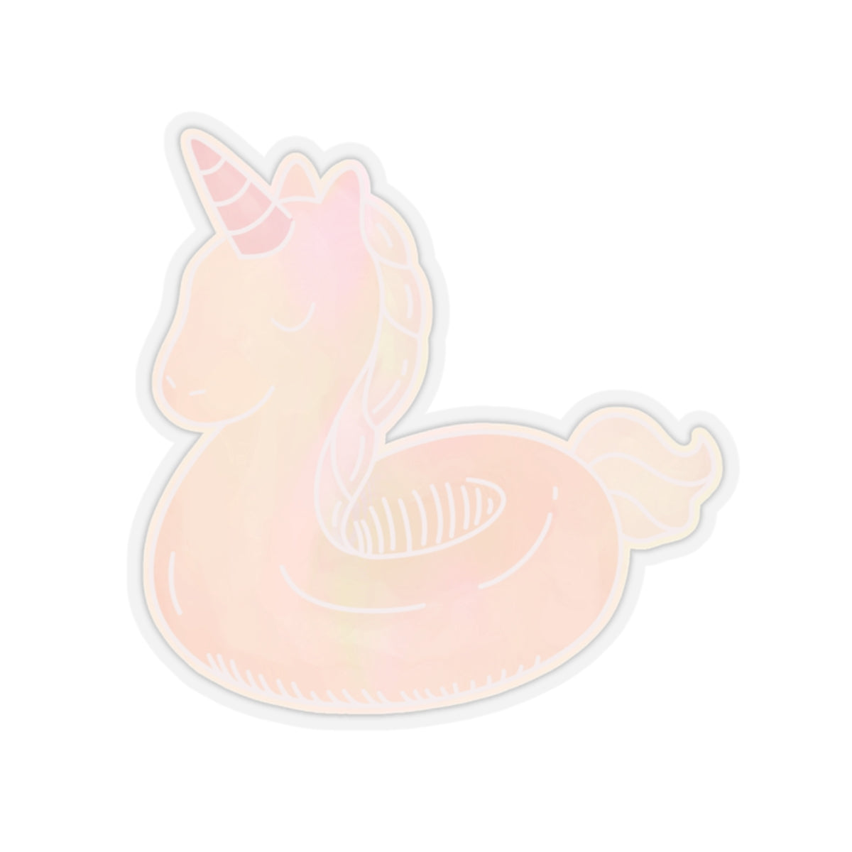 Unicorn Inner-tube Kiss-Cut Stickers