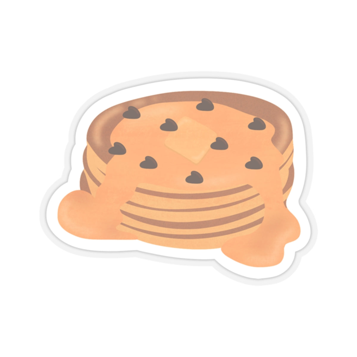 Chocolate Chip Pancakes Kiss-Cut Sticker