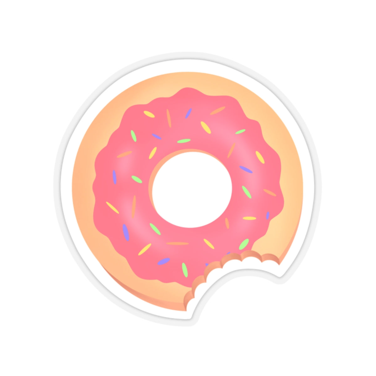 Sprinkle Donut Kiss-Cut Sticker