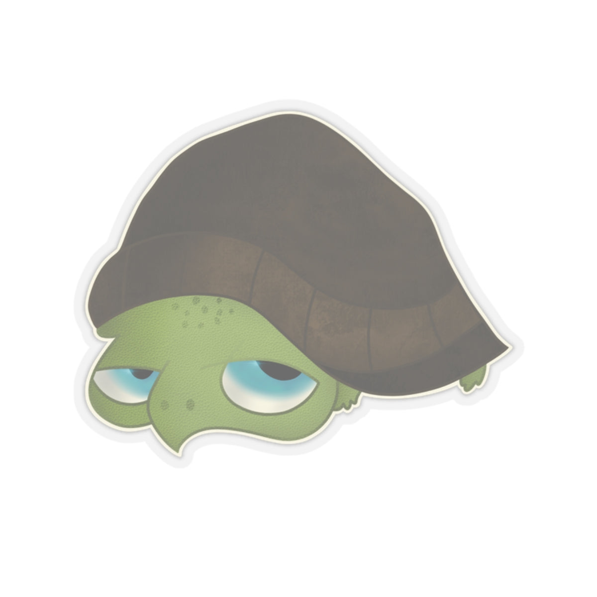 Annoyed Turtle Kiss-Cut Sticker