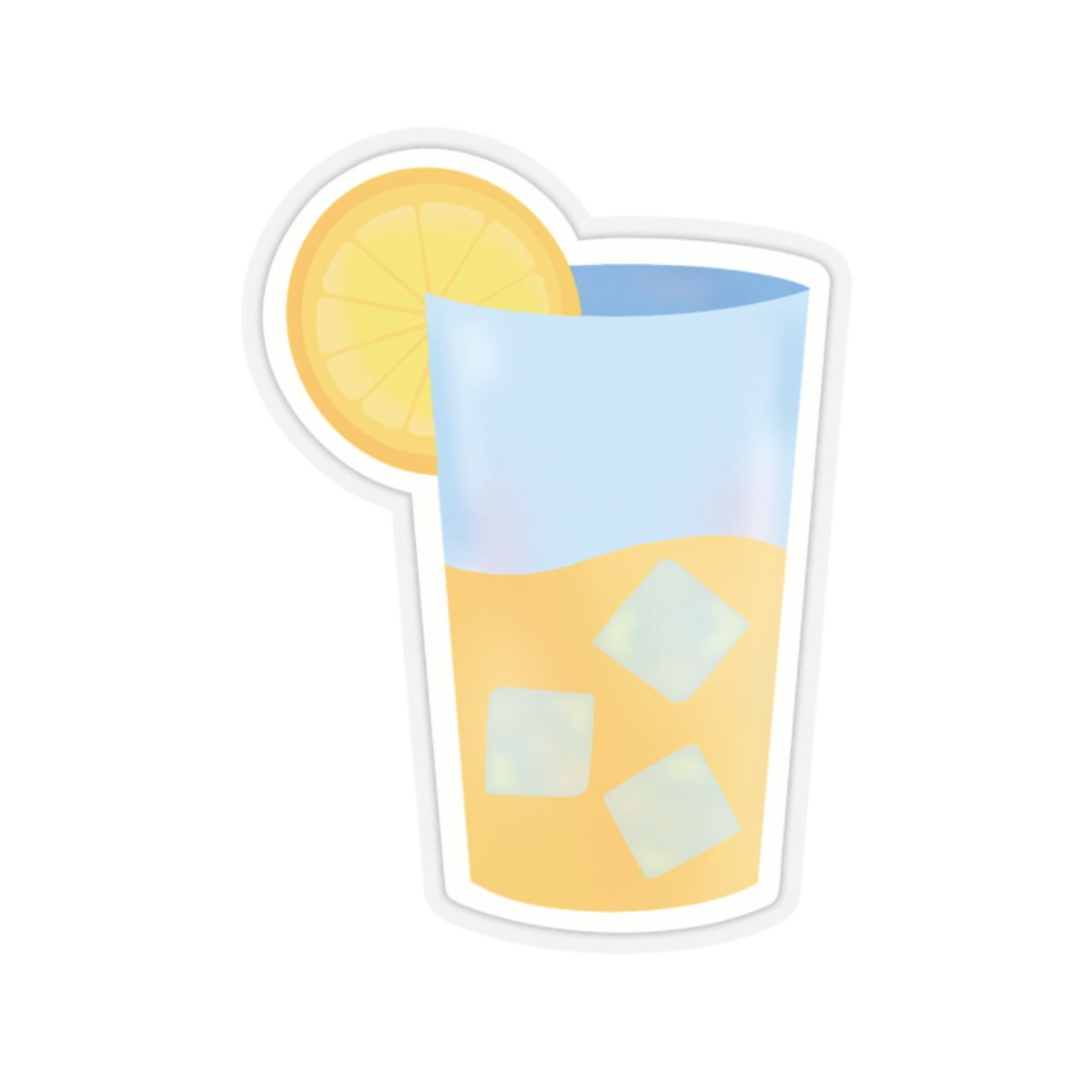 Glass of Lemonade Kiss-Cut Sticker
