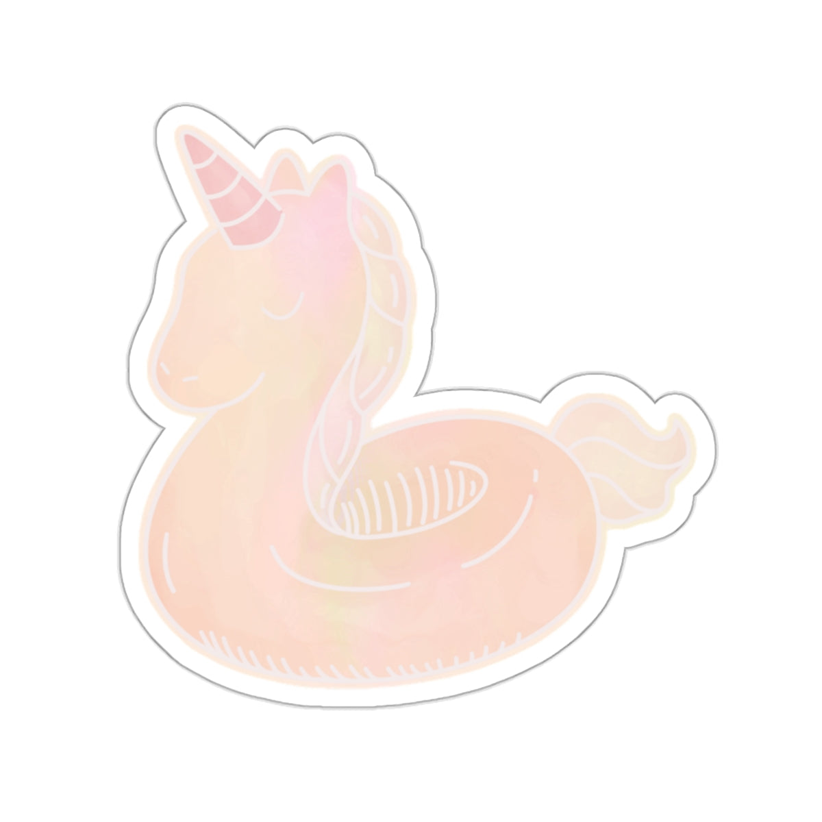 Unicorn Inner-tube Kiss-Cut Stickers