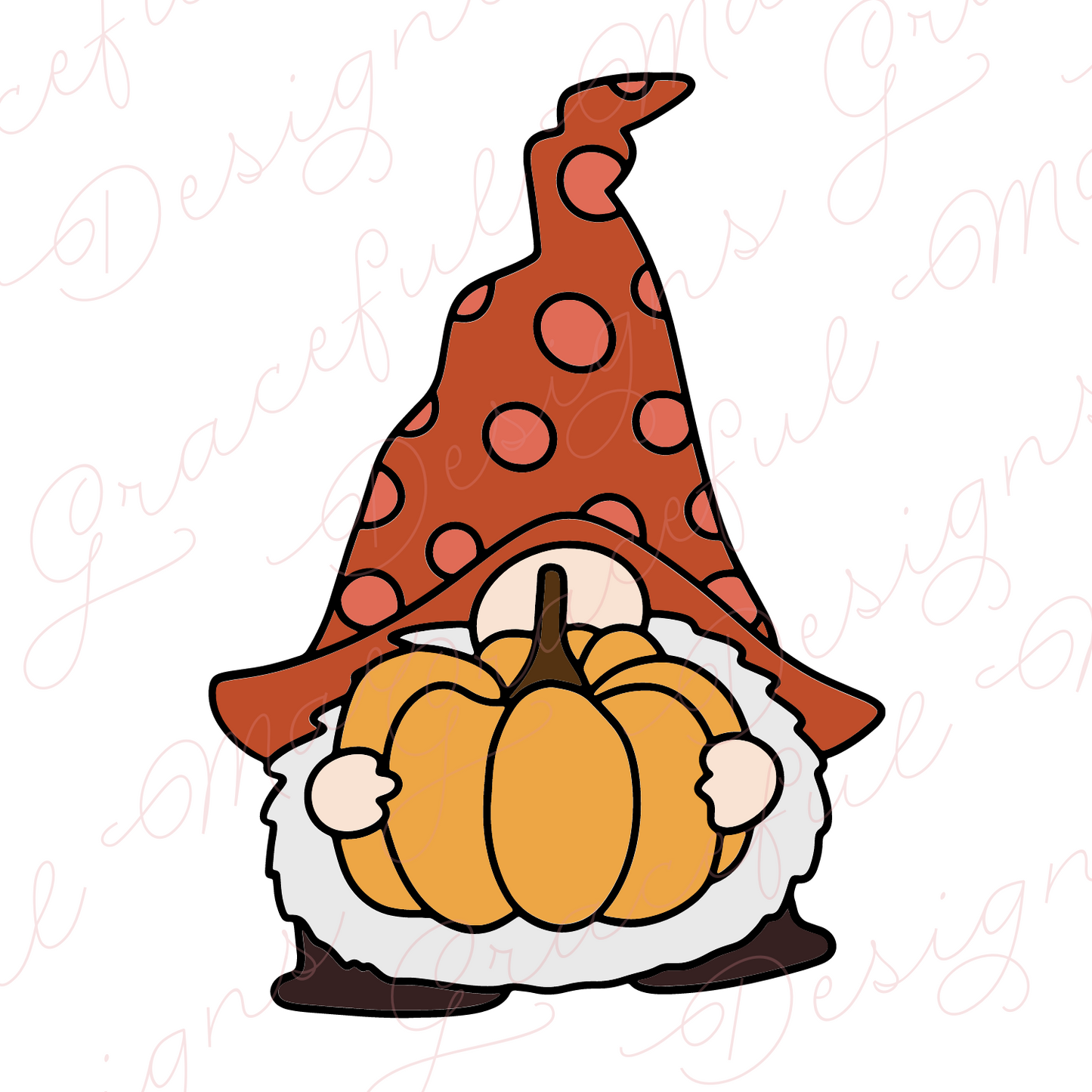 Gnome With Pumpkin SVG