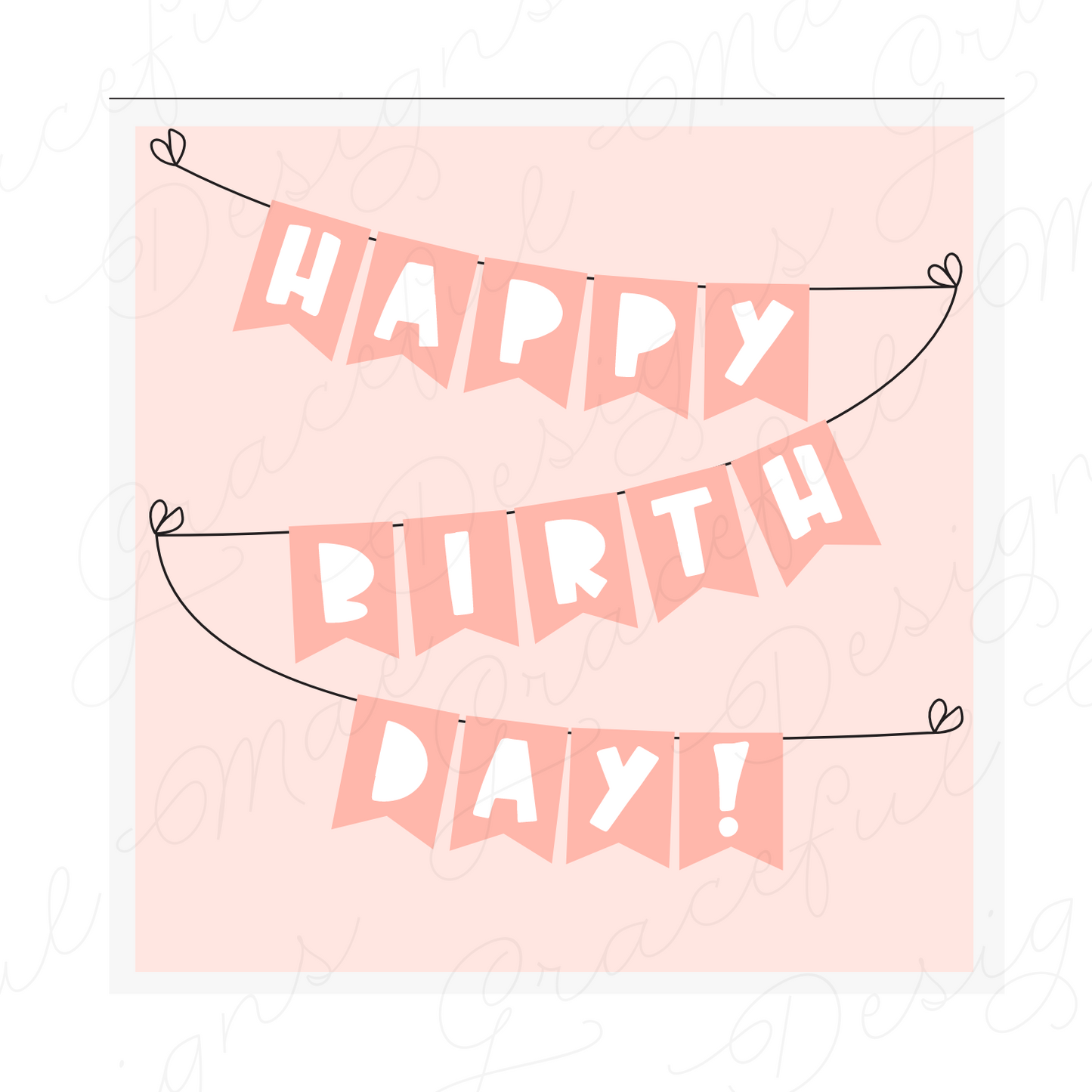 Happy Birthday Pennant Card