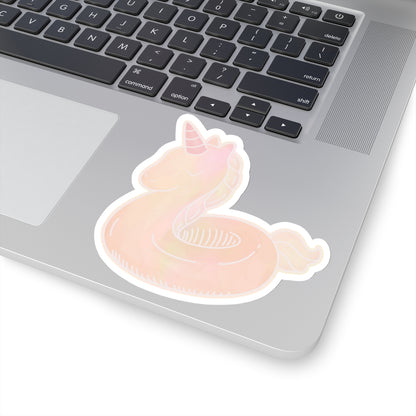 Unicorn Inner-tube Kiss-Cut Stickers