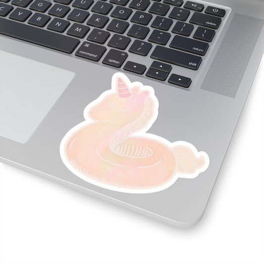 Unicorn Inner-tube Kiss-Cut Stickers