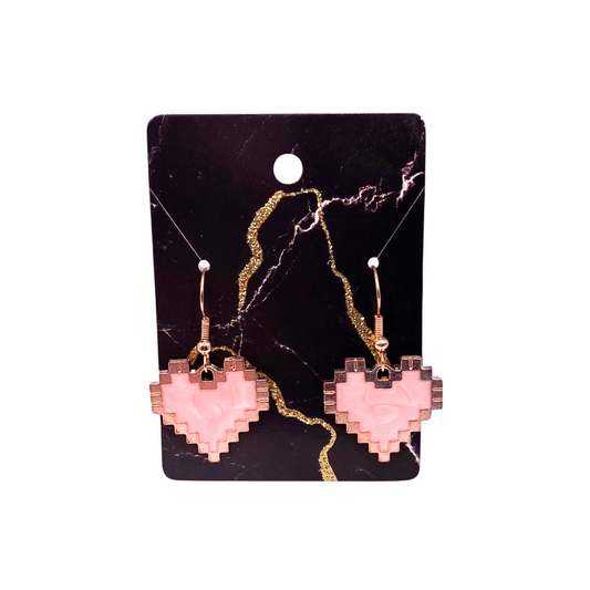 Geometric Heart Earrings