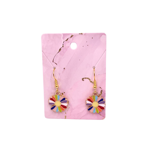 Rainbow Daisy Earrings
