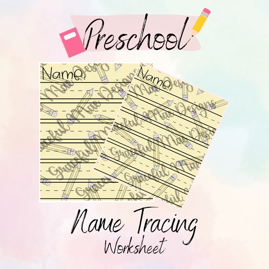 Preschool Name Tracing Worksheet