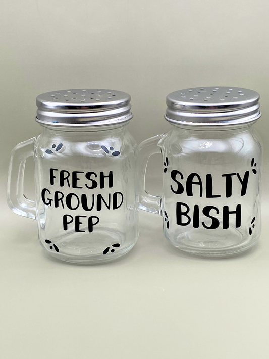 Fresh Ground Pep & Salty Bish Shakers