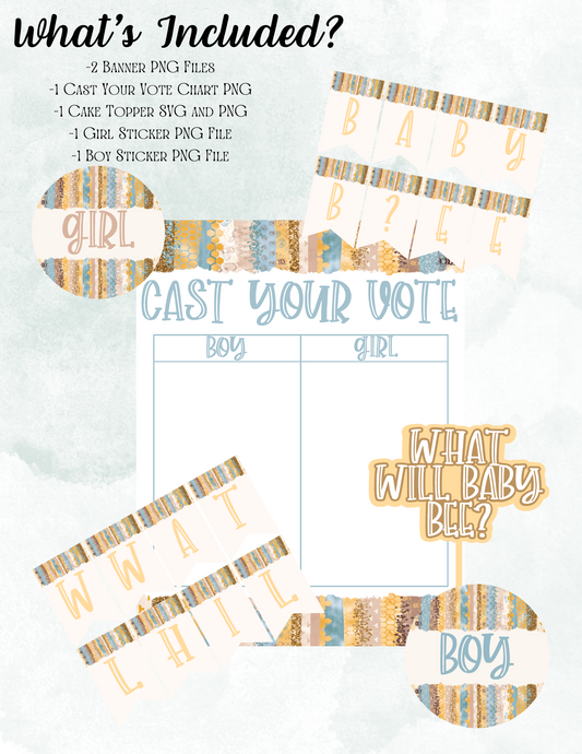 What Will Baby Bee? Gender Reveal Decorations